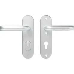 AXA veiligheidsbeslag Oval achterdeur aluminium kortschild met SKG 3-sterren 72 mm