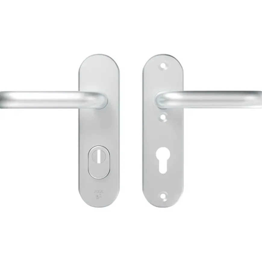 AXA veiligheidsbeslag Oval achterdeur aluminium kortschild met SKG 3-sterren 72 mm