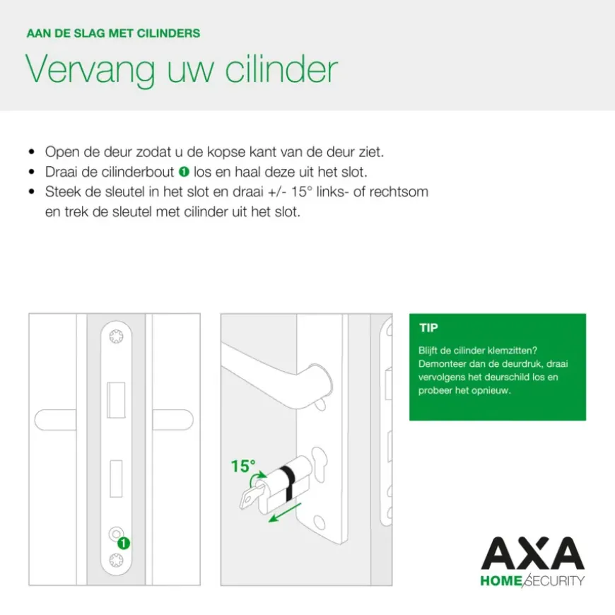 AXA veiligheidscilinder security enkel 30-10mm SKG**