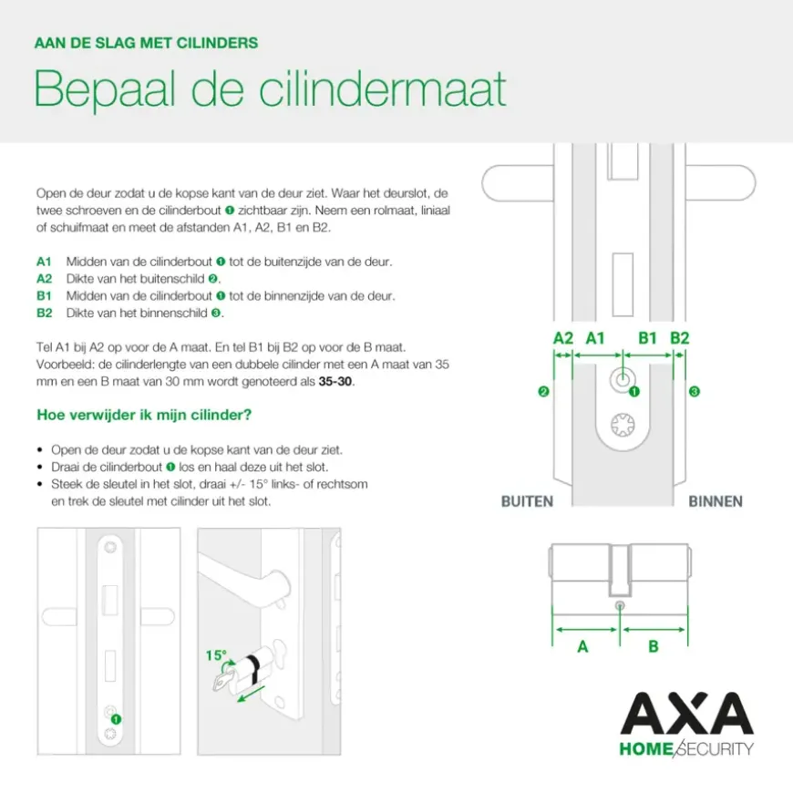 AXA veiligheidscilinder security 30-30mm SKG**