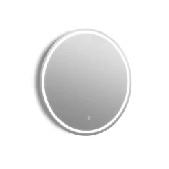 Geen Badkamerspiegel Isla met verlichting rond 60 x 60 cm ø 60 cm met lijst chroom