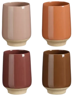 Geen Beker donker paars donker roze donker bruin donker geel - h12xd8cm