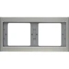 Berker K5 Afdekraam 2-voudig RVS
