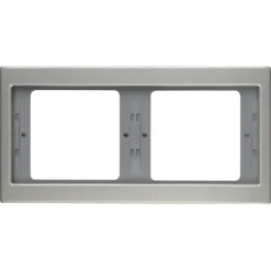 Berker K5 Afdekraam 2-voudig RVS