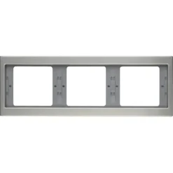 Berker K5 Afdekraam 3-voudig RVS