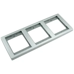 Berker K5 Afdekraam 3-voudig RVS
