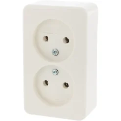Berker Opbouw Dubbel Stopcontact Wit
