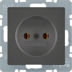 Berker Q1 Enkel Stopcontact antraciet