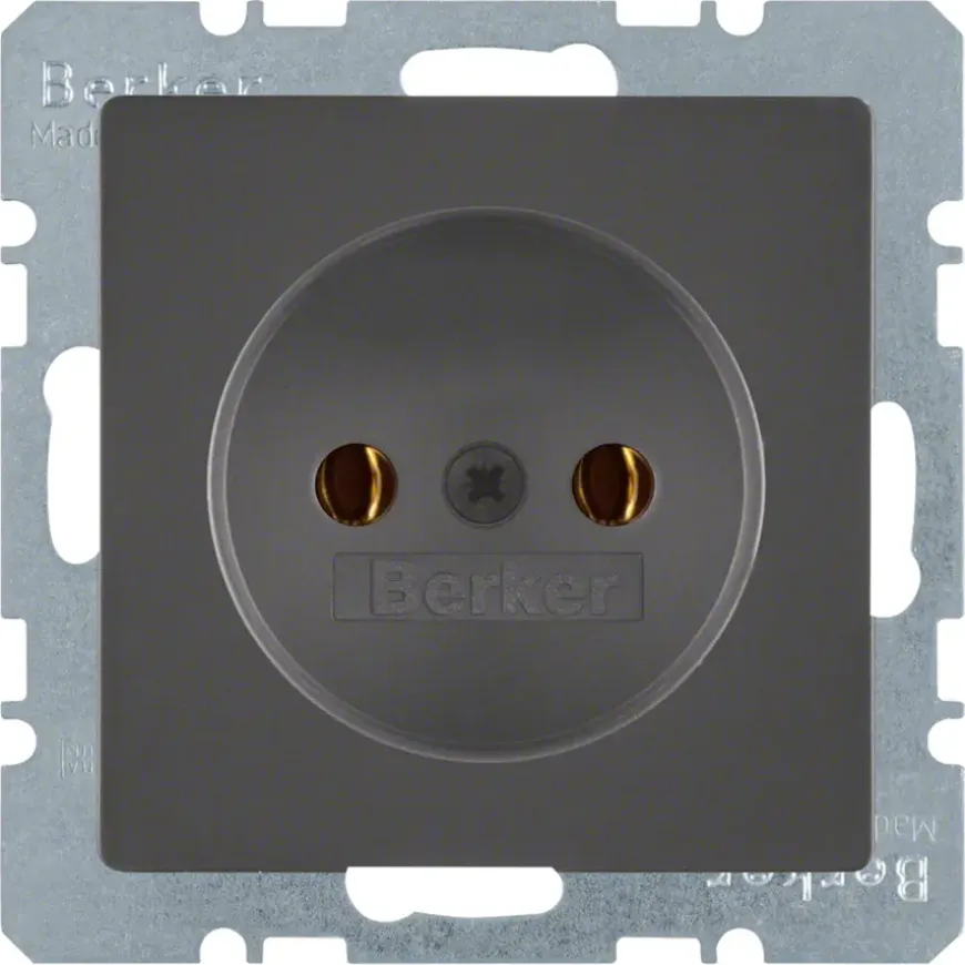 Berker Q1 Enkel Stopcontact antraciet