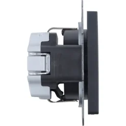 Berker Q1 Enkel Stopcontact Geaard Antraciet