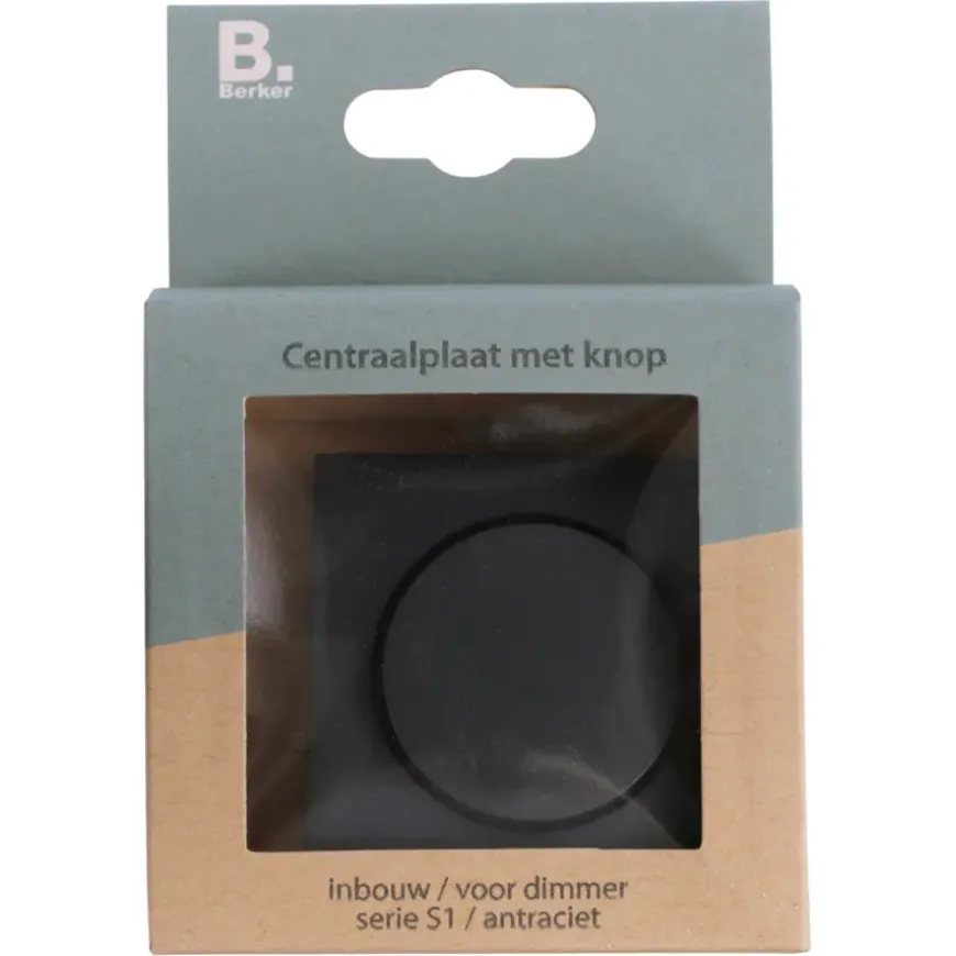 Berker S.1 Centraalplaat met Dimmerknop antraciet