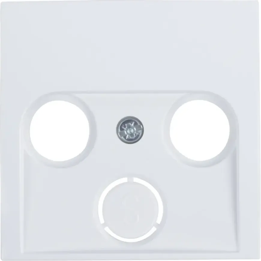 Berker S1 Centraalplaat Radio/TV Wit