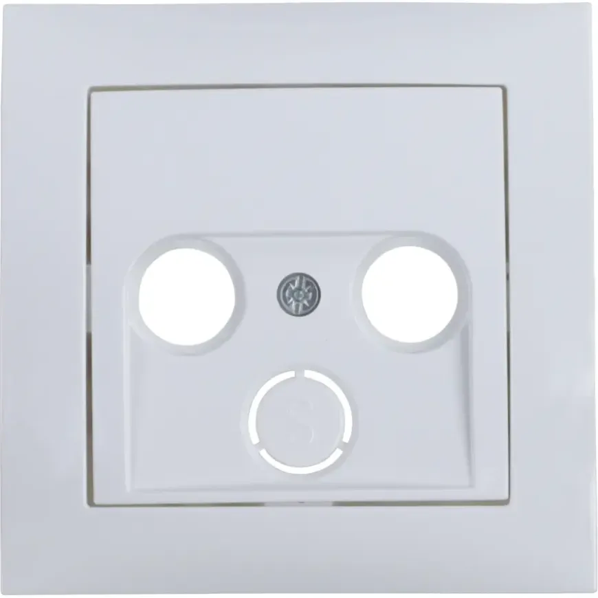 Berker S1 Centraalplaat Radio/TV Wit