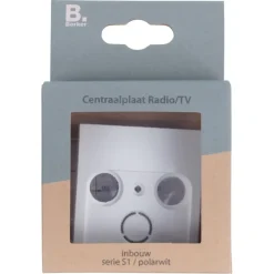 Berker S1 Centraalplaat Radio/TV Wit