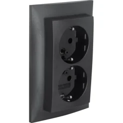 Berker S.1 Dubbel Geaard Stopcontact antraciet
