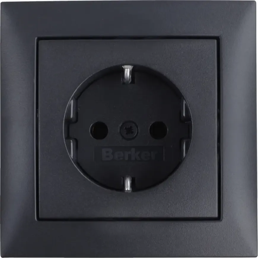 Berker S.1 enkel geaard stopcontact antraciet
