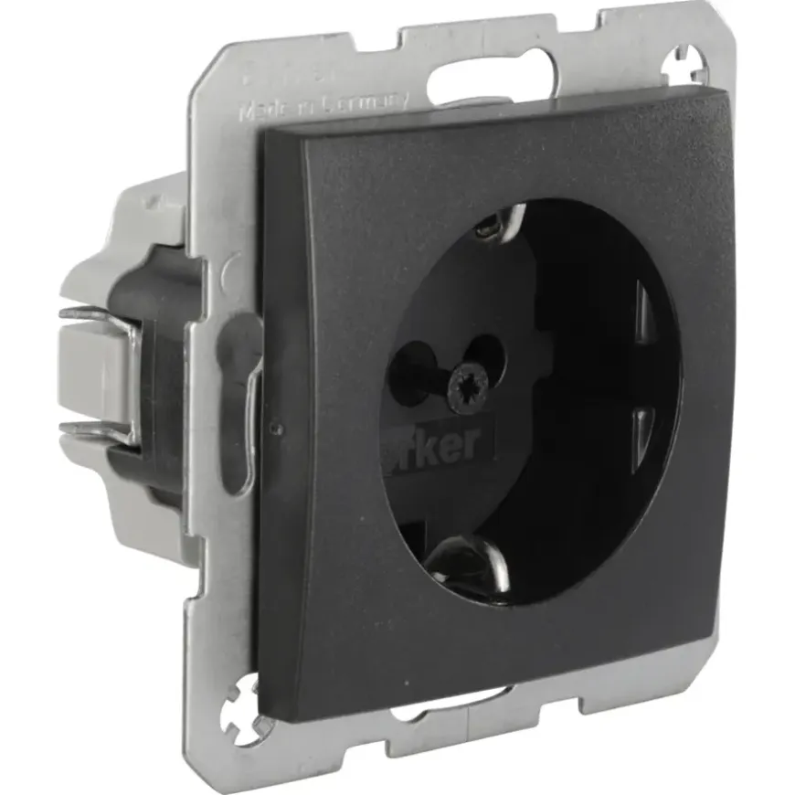 Berker S.1 enkel geaard stopcontact antraciet