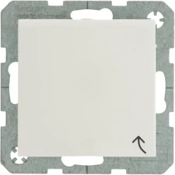 Berker S.1 Enkel Geaard Stopcontact met Klepje Wit