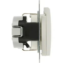 Berker S.1 Enkel Geaard Stopcontact met Klepje Wit