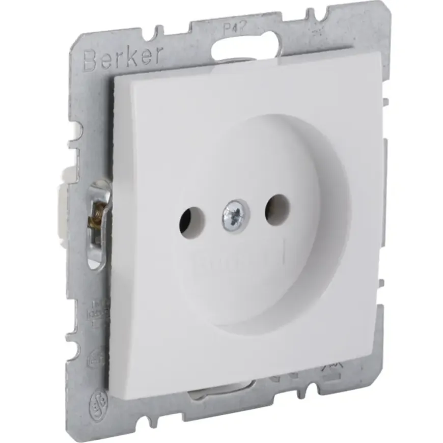 Berker S.1 Enkel Stopcontact Wit
