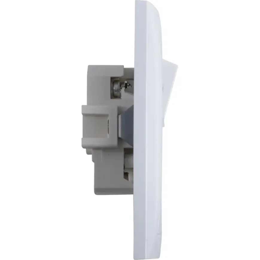 Berker S.1 stopcontact met wisselschakelaar wit