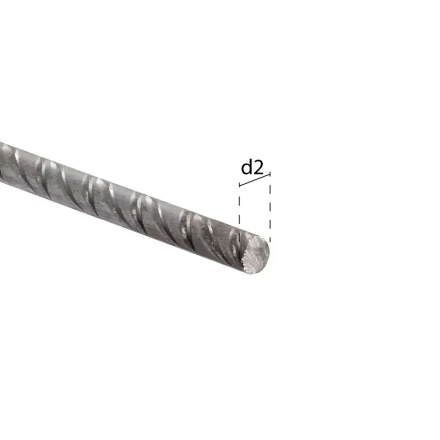 Geen Betonijzer gedraaid staal 6x1000mm