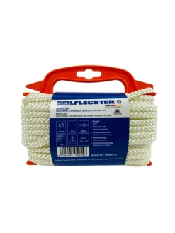 Seilflechter BIROLEN LIJN 8MM 8ST GEVL.POLY WIT 15MTR