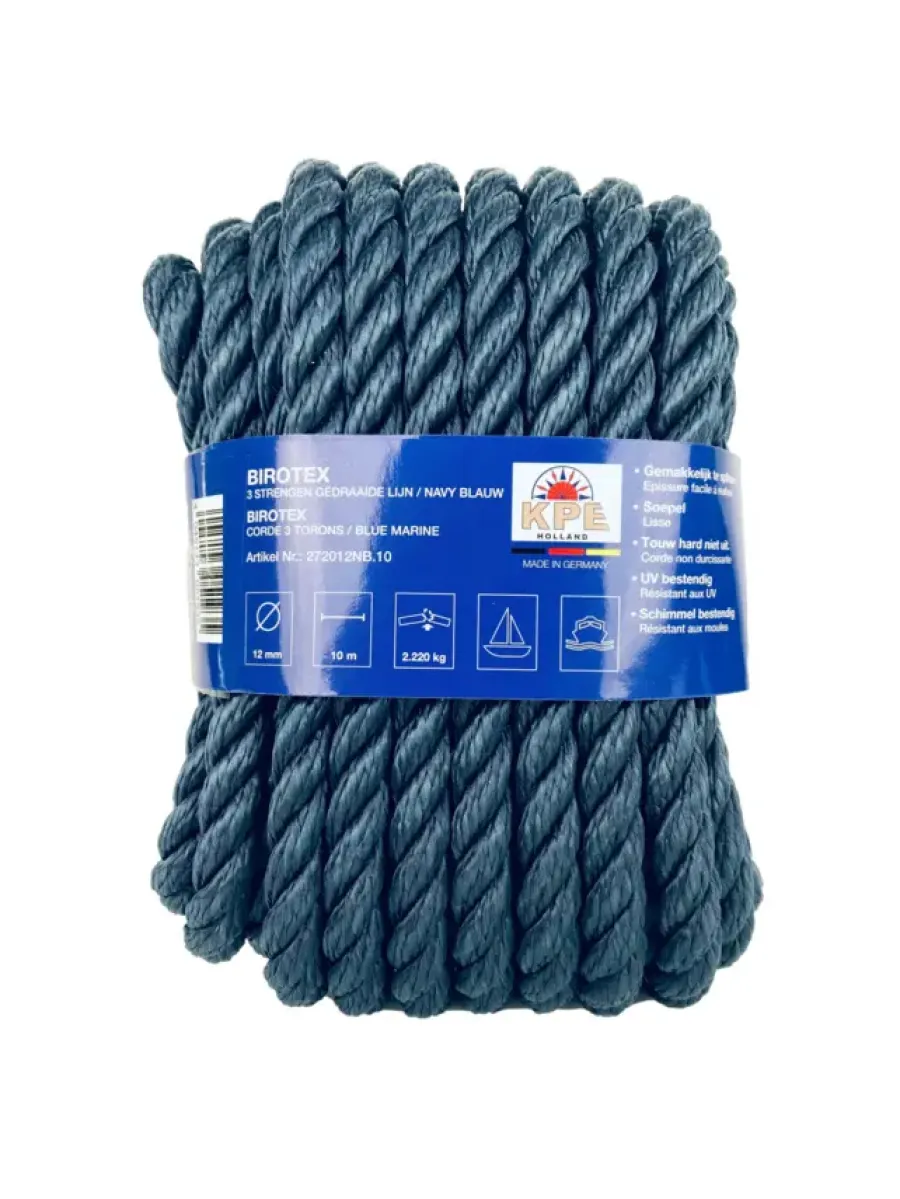 Seilflechter BIROTEX 12MM GEDR NAVY BLAUW 10MTR
