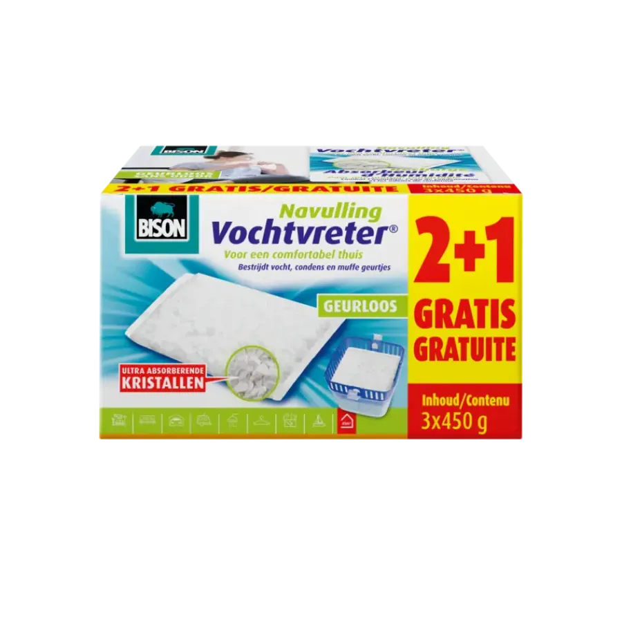 Bison air max vochtvreter navulling neutraal 1350 g
