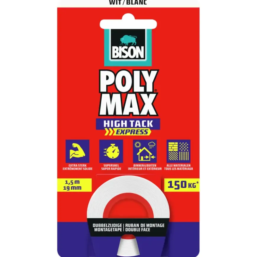 Bison Polymax high tack express montagetape wit