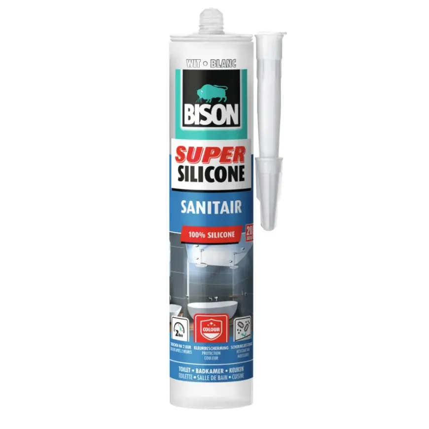 Bison sanitairkit super wit 300 ml