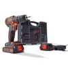 BLACK+DECKER accuboormachine BDC718AS2O-QW + 80-delige accessoireset
