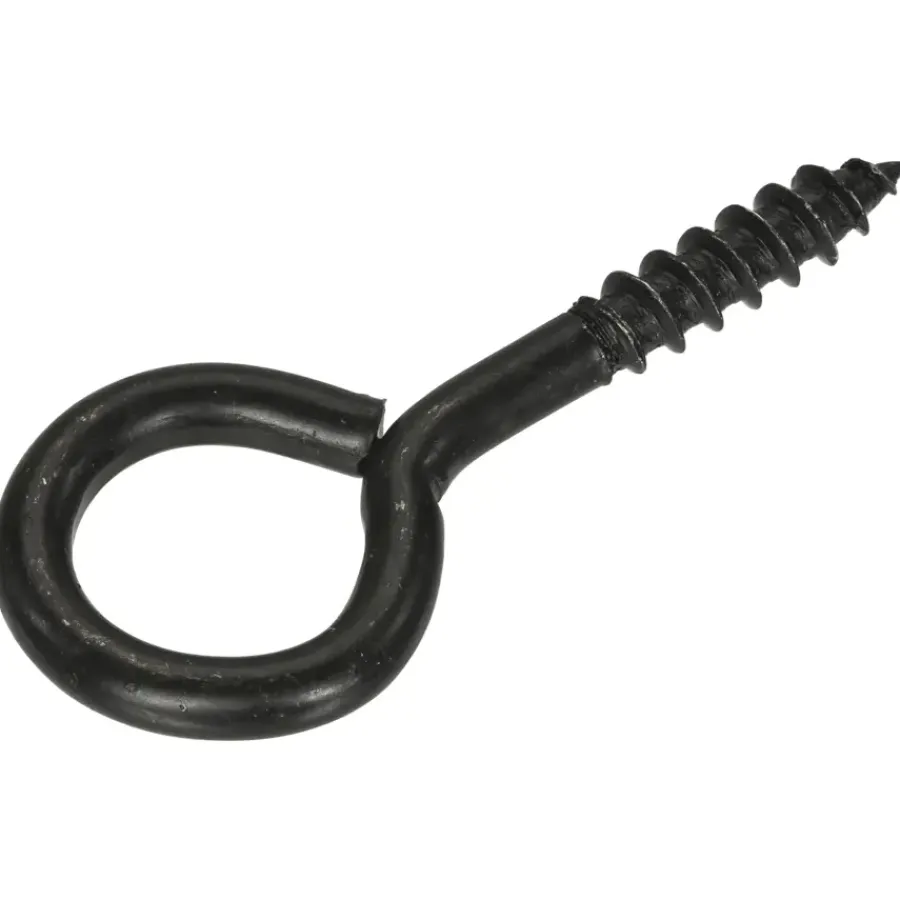 Blackline schroefoog zwart 3.45x20/10 mm 6 stuks