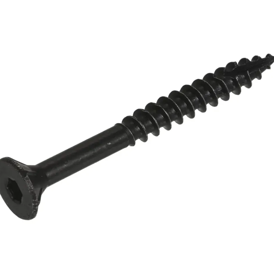 Blackline spaanplaatschroef zwart TX-25 6.0x50 mm 10 stuks