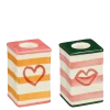 Geen Bliss kandelaar roze oranje - l5xb5xh8cm
