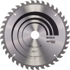 Bosch cirkelzaagblad Optiline voor hout 40 tanden - 254 x 30 x 2,8 mm