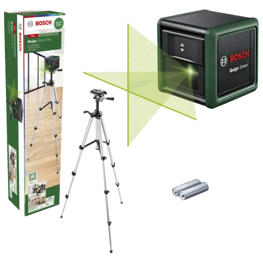 Bosch kruislijnlaser Quigo Green incl. statief