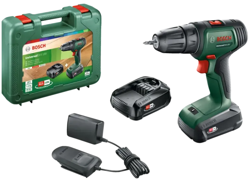 Bosch 18V accuboormachine UniversalDrill (incl. 2 accu's 1.5Ah + lader)