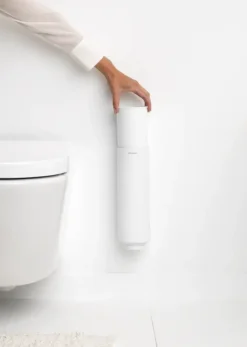 Brabantia MindSet WC Borstel met houder - Siliconen - Mineral Fresh White