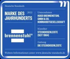 Brennenstuhl Contactdoos met Deksel IP44 6-voudig 2 Meter