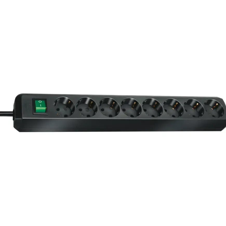 Brennenstuhl Eco-Line Stekkerdoos 8-voudig Zwart 3 Meter