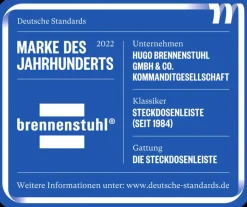 Brennenstuhl Premium-Alu-Line stekkerdoos 10-voudig met schakelaar aluminium 3 Meter