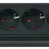 Brennenstuhl Premium-Line Technik 2+4-voudig met schakelaar zwart/grijs 3 meter snoer