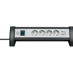 Brennenstuhl Premium-Office-Line stekkerdoos met USB 4-voudig 1,8m H05VV-F 3G1,5