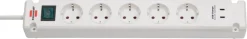Brennenstuhl Stekkerdoos 5-voudig + 2 USB-C 3 Meter Wit