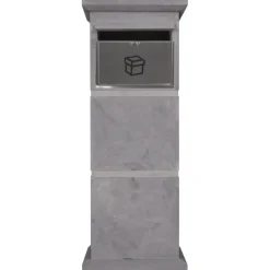 Brievenbus bluestone met pakketvak