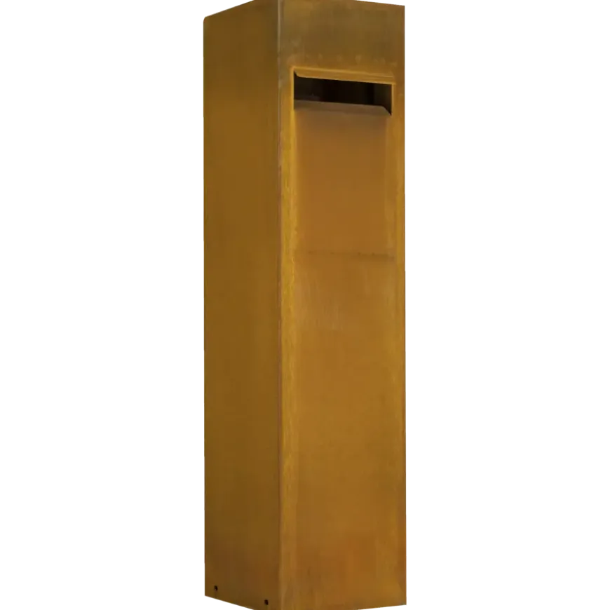 Brievenbus modern staand cortenstaal 121 x 31 x 31 cm