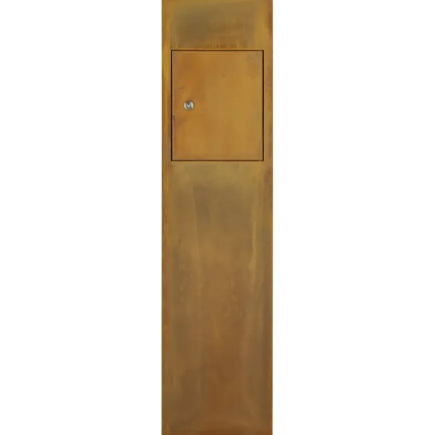 Brievenbus modern staand cortenstaal 121 x 31 x 31 cm