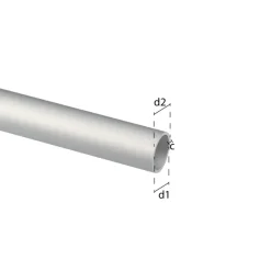 Buis rond aluminium mat 8x1000x1mm