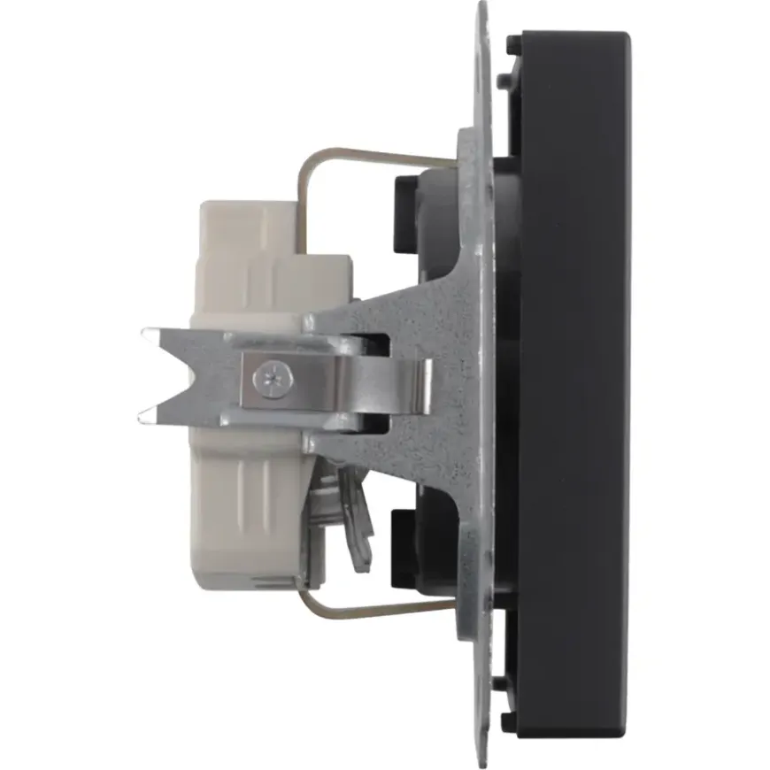 Busch-Jaeger Future Linear Enkel Geaard Stopcontact Zwart